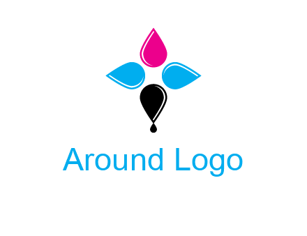 color drops in cross formation symbol