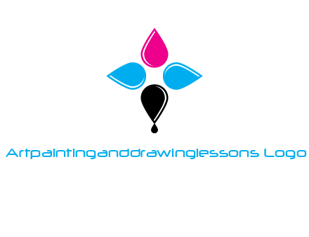 color drops in cross formation symbol