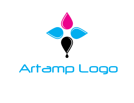 color drops in cross formation symbol