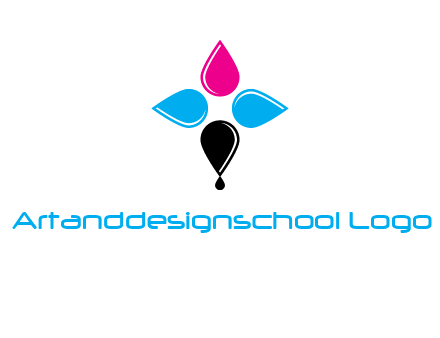 color drops in cross formation symbol