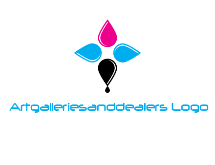 color drops in cross formation symbol