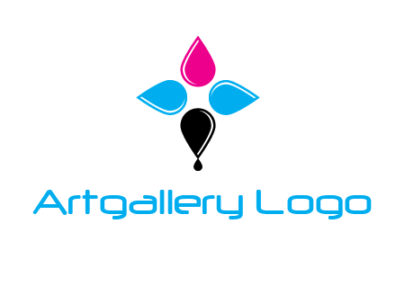 color drops in cross formation symbol