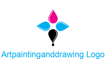 color drops in cross formation symbol