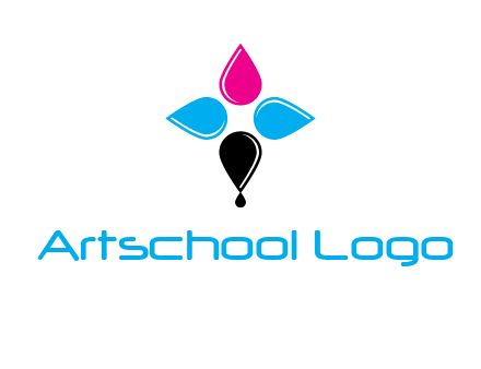color drops in cross formation symbol