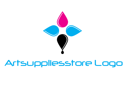 color drops in cross formation symbol