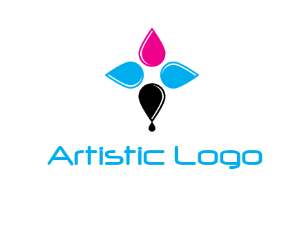 color drops in cross formation symbol