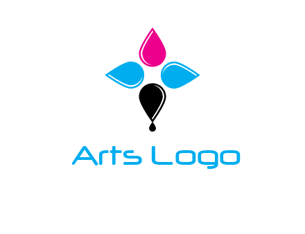 color drops in cross formation symbol