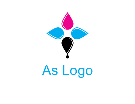 color drops in cross formation symbol