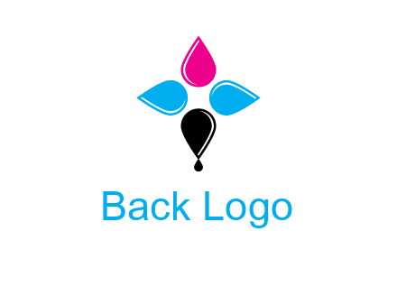 color drops in cross formation symbol