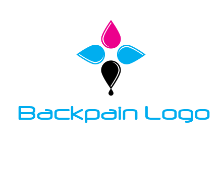 color drops in cross formation symbol