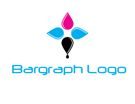 color drops in cross formation symbol