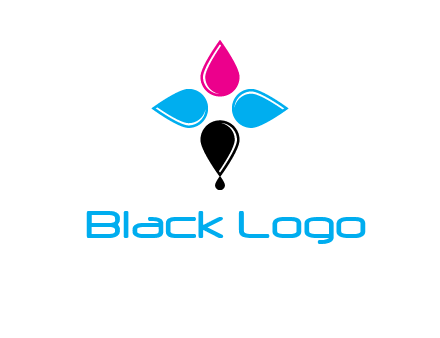 color drops in cross formation symbol