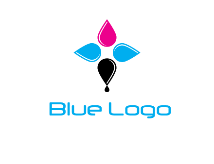 color drops in cross formation symbol