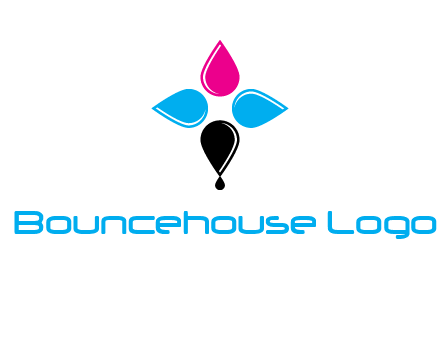 color drops in cross formation symbol