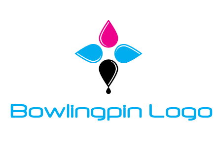 color drops in cross formation symbol