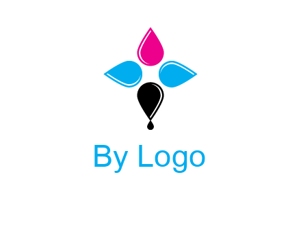 color drops in cross formation symbol