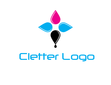 color drops in cross formation symbol