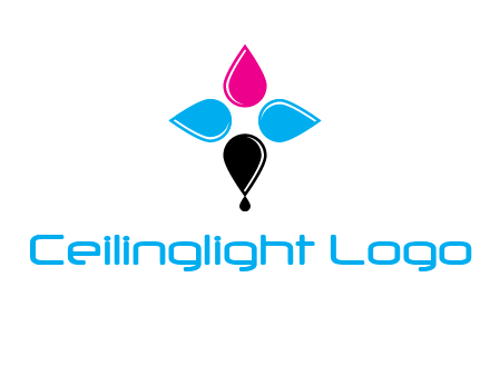 color drops in cross formation symbol