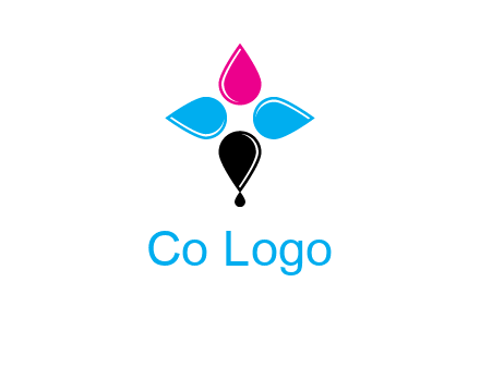 color drops in cross formation symbol