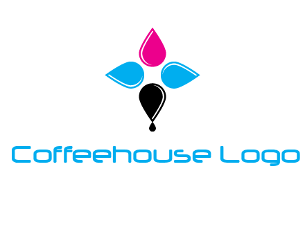 color drops in cross formation symbol