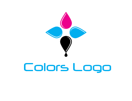 color drops in cross formation symbol