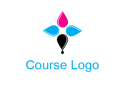 color drops in cross formation symbol