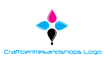 color drops in cross formation symbol