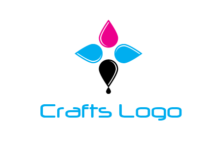 color drops in cross formation symbol