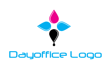 color drops in cross formation symbol