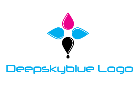 color drops in cross formation symbol