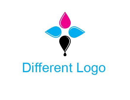 color drops in cross formation symbol