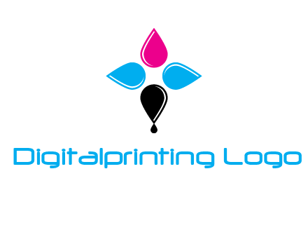 color drops in cross formation symbol
