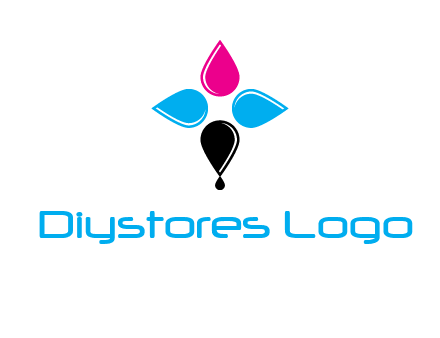 color drops in cross formation symbol