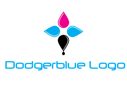 color drops in cross formation symbol