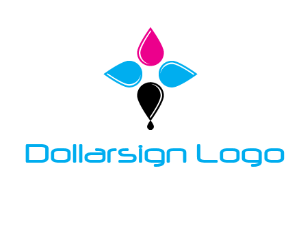 color drops in cross formation symbol
