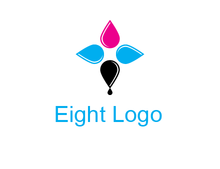 color drops in cross formation symbol
