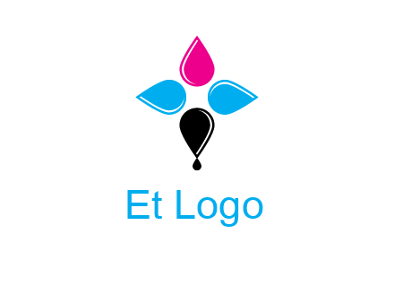 color drops in cross formation symbol