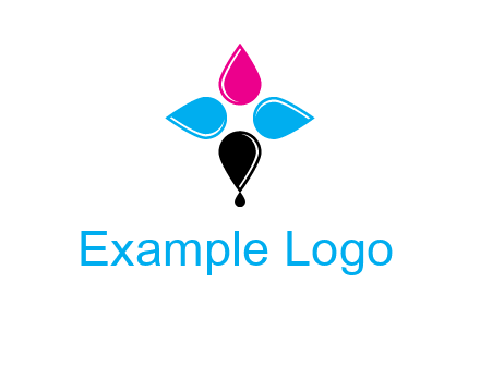 color drops in cross formation symbol