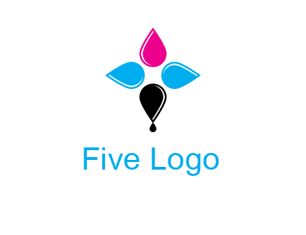 color drops in cross formation symbol