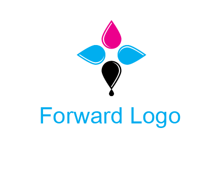 color drops in cross formation symbol