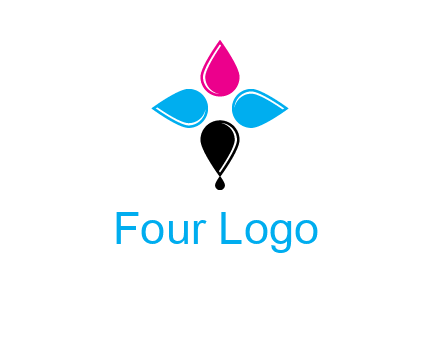 color drops in cross formation symbol