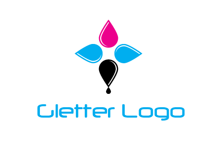 color drops in cross formation symbol
