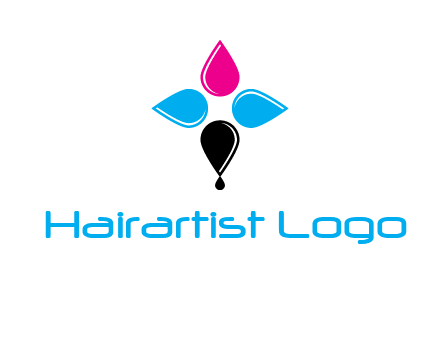 color drops in cross formation symbol