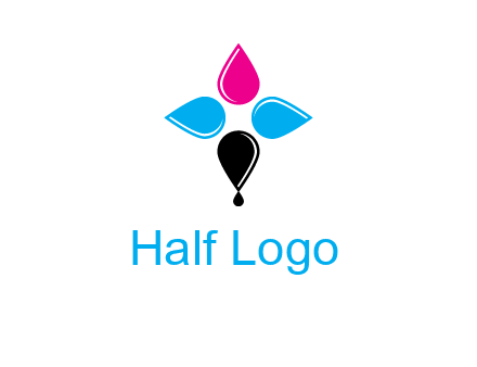 color drops in cross formation symbol