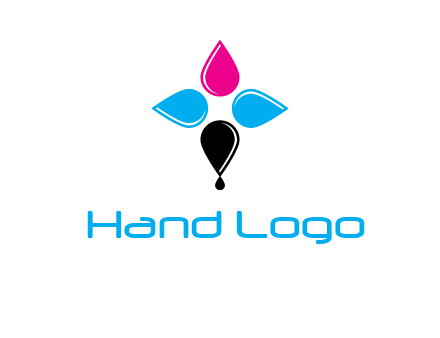 color drops in cross formation symbol