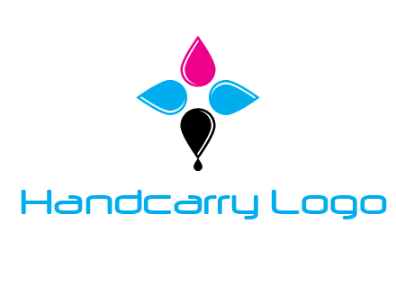 color drops in cross formation symbol