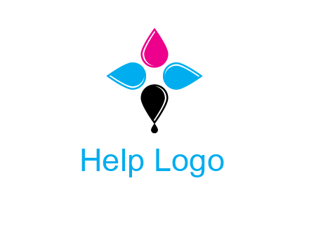 color drops in cross formation symbol