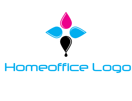 color drops in cross formation symbol
