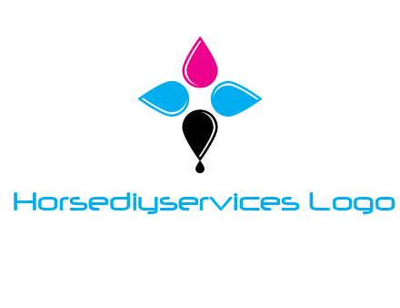 color drops in cross formation symbol