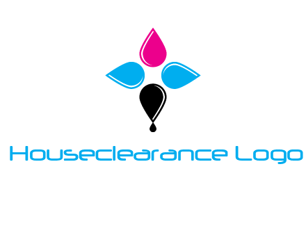 color drops in cross formation symbol